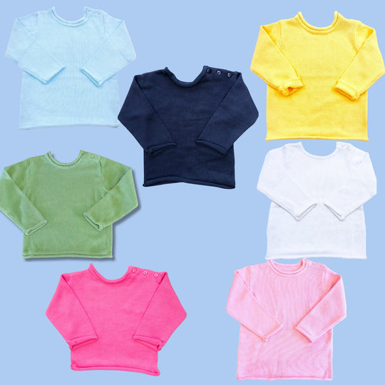 Single-Color Roll Neck Sweaters