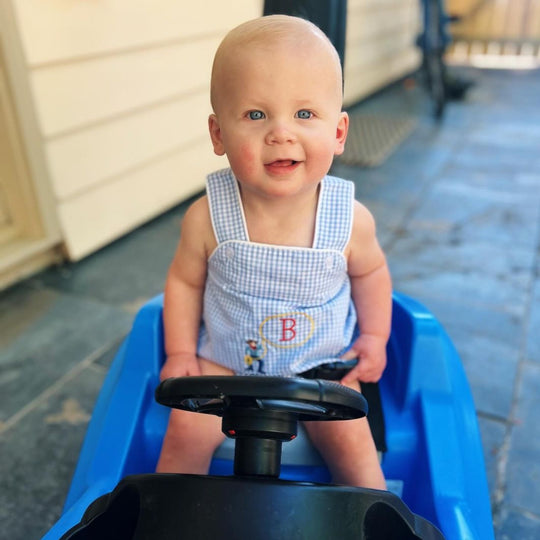 Blue Gingham Sunsuit