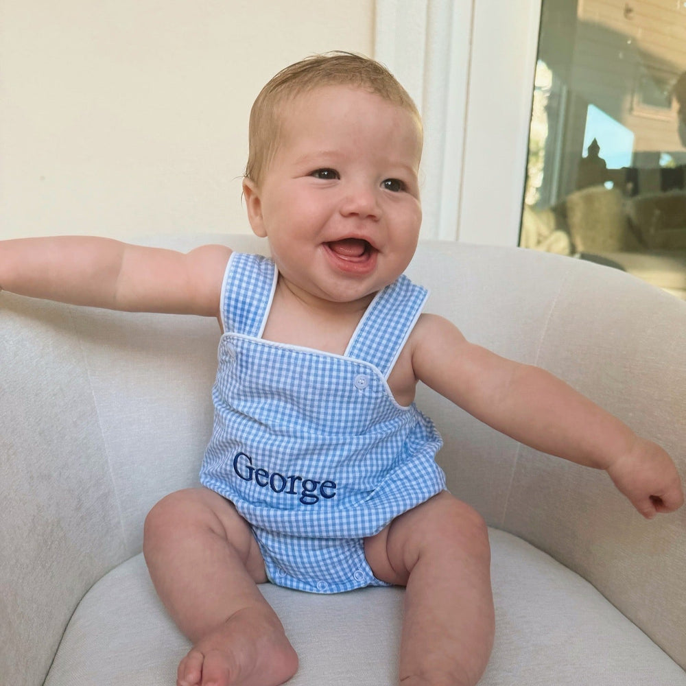 Blue Gingham Sunsuit