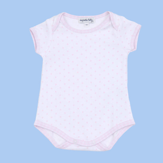 Magnolia Baby Gingham Dot Onesies | Blue and Pink